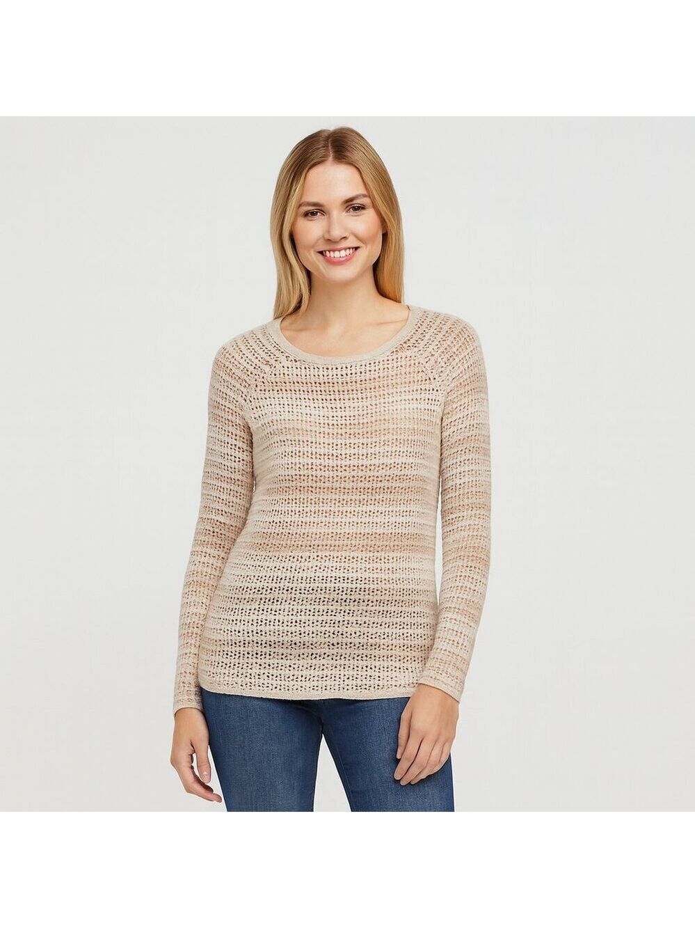 Joe Fresh Beige Cream Open Knit Sweater